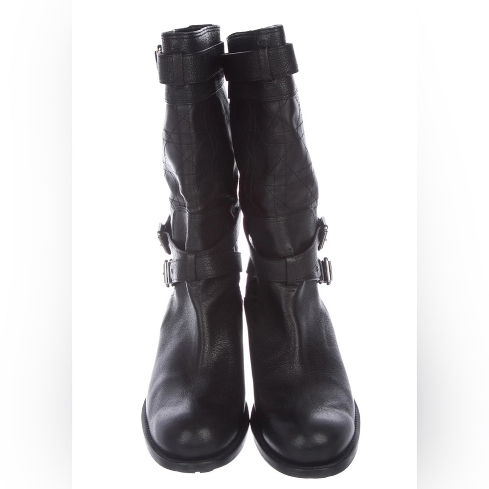 Stunning CHRISTIAN DIOR leather moto boots 🖤😍 - Picture 2 of 10